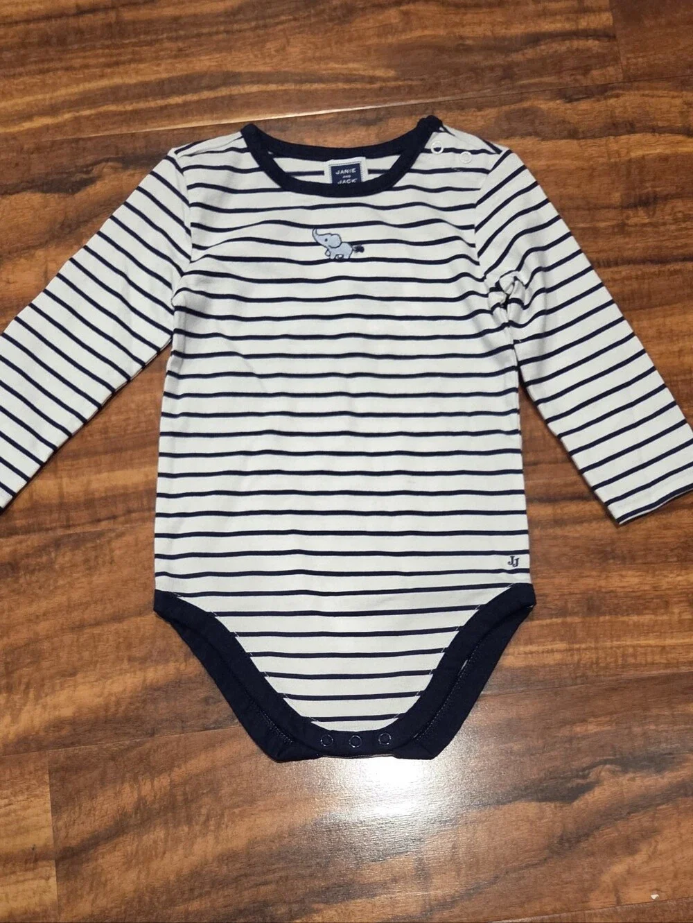 Janie and Jack NWT 6-12 Months Striped Bodysuit, Elephant Shortalls and Sweater